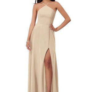 Size 10 champagne Azazie bridesmaids dress